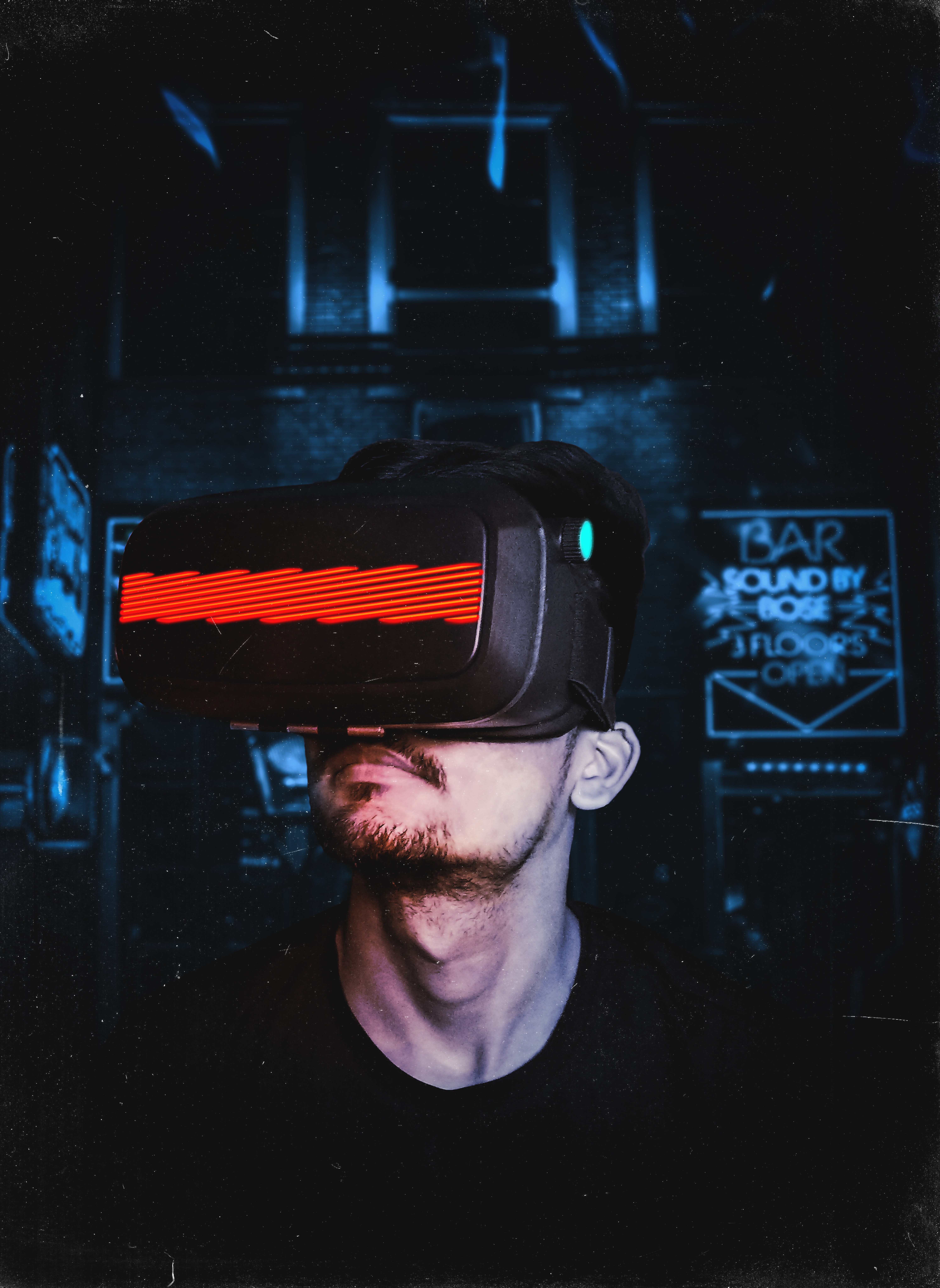 a man with a vr on